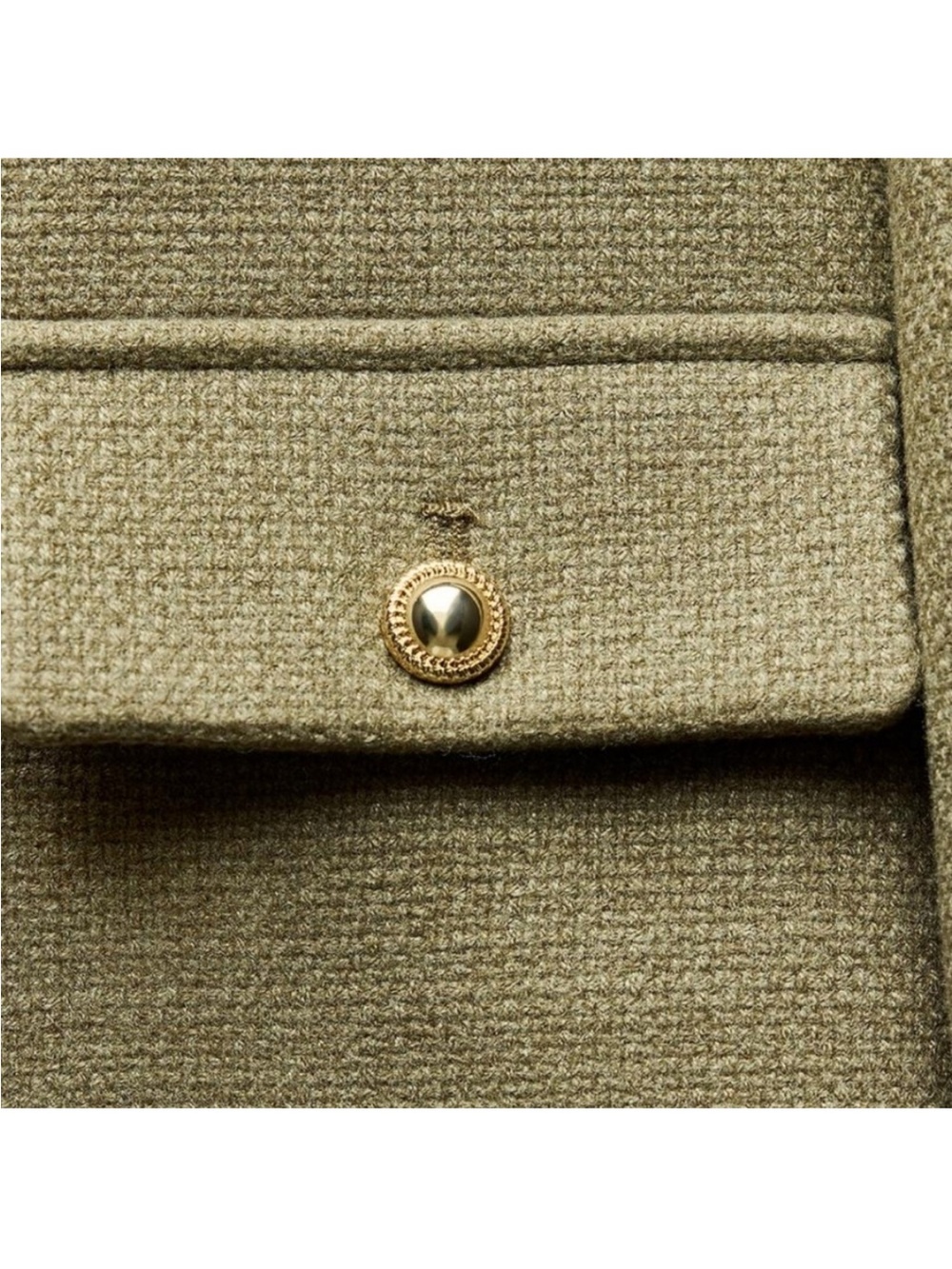 Zara Camel Cropped Button Front Blazer Jacket - Picture 5 of 6